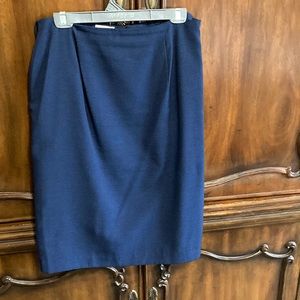 Leslie  Fay Navy lined skirt